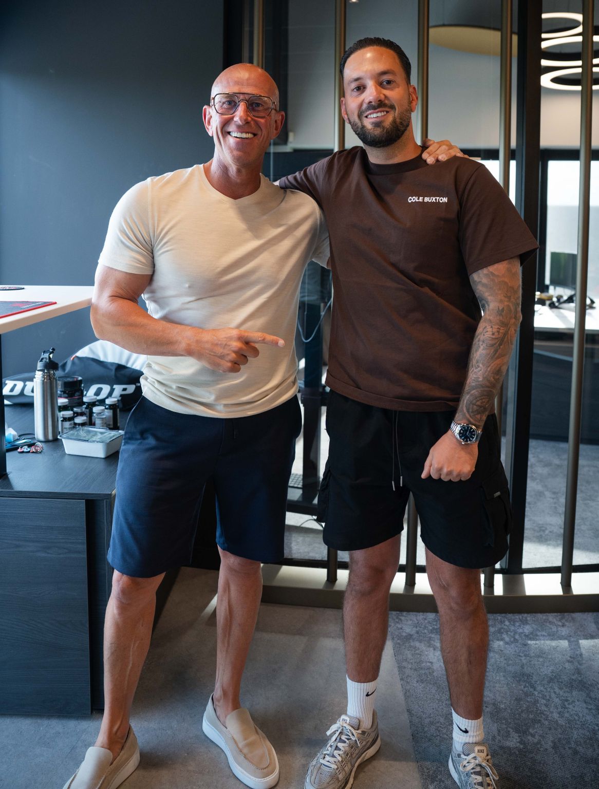 Toby Michielsen van XXL Nutrition met Simon Kempers